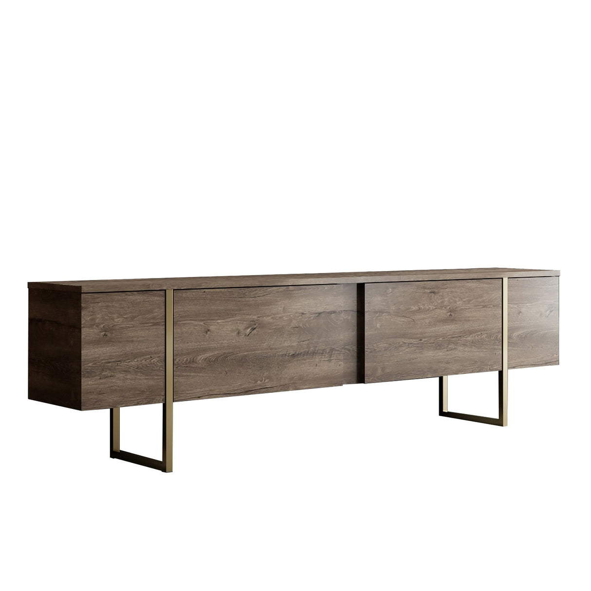 TV Møbel Luksus Valnød Guld Melamin 180x50x30 cm