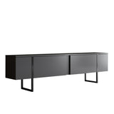 TV Møbel Luksus Antracit Sort Melamin 180x50x30 cm
