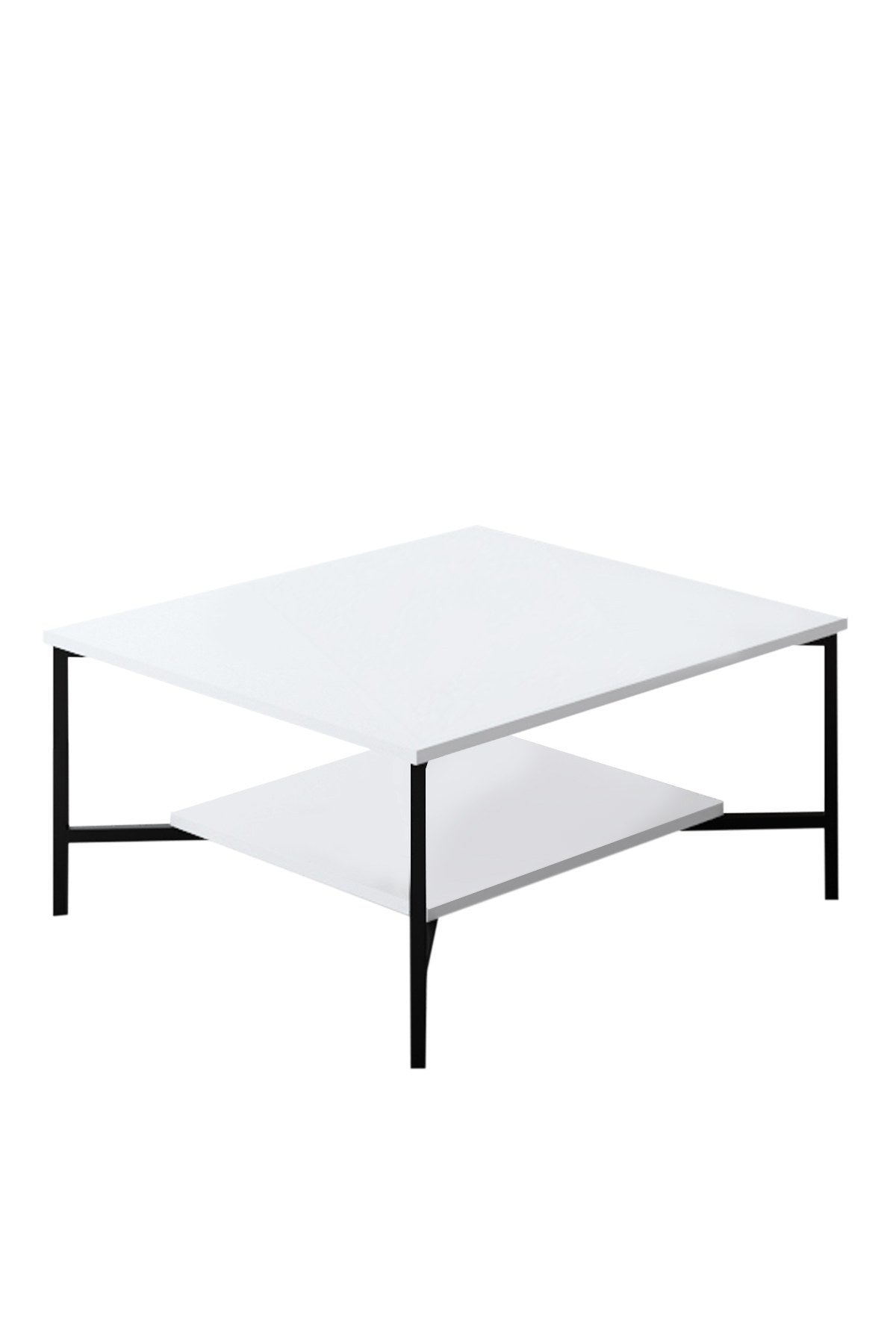 Meubelsets - Meubelset Wit - Zwart - Chrome Line - Salontafel + TV Meubel - Dimehouse