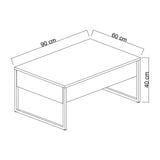 Meubelsets - Meubelset Antraciet Luxe - Salontafel + TV Meubel - Zwart Frame - Dimehouse