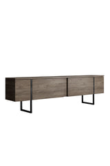 Meubelsets - Meubelset Walnoot Luxe - Salontafel + TV Meubel + Dressoir - Zwart Frame - Dimehouse