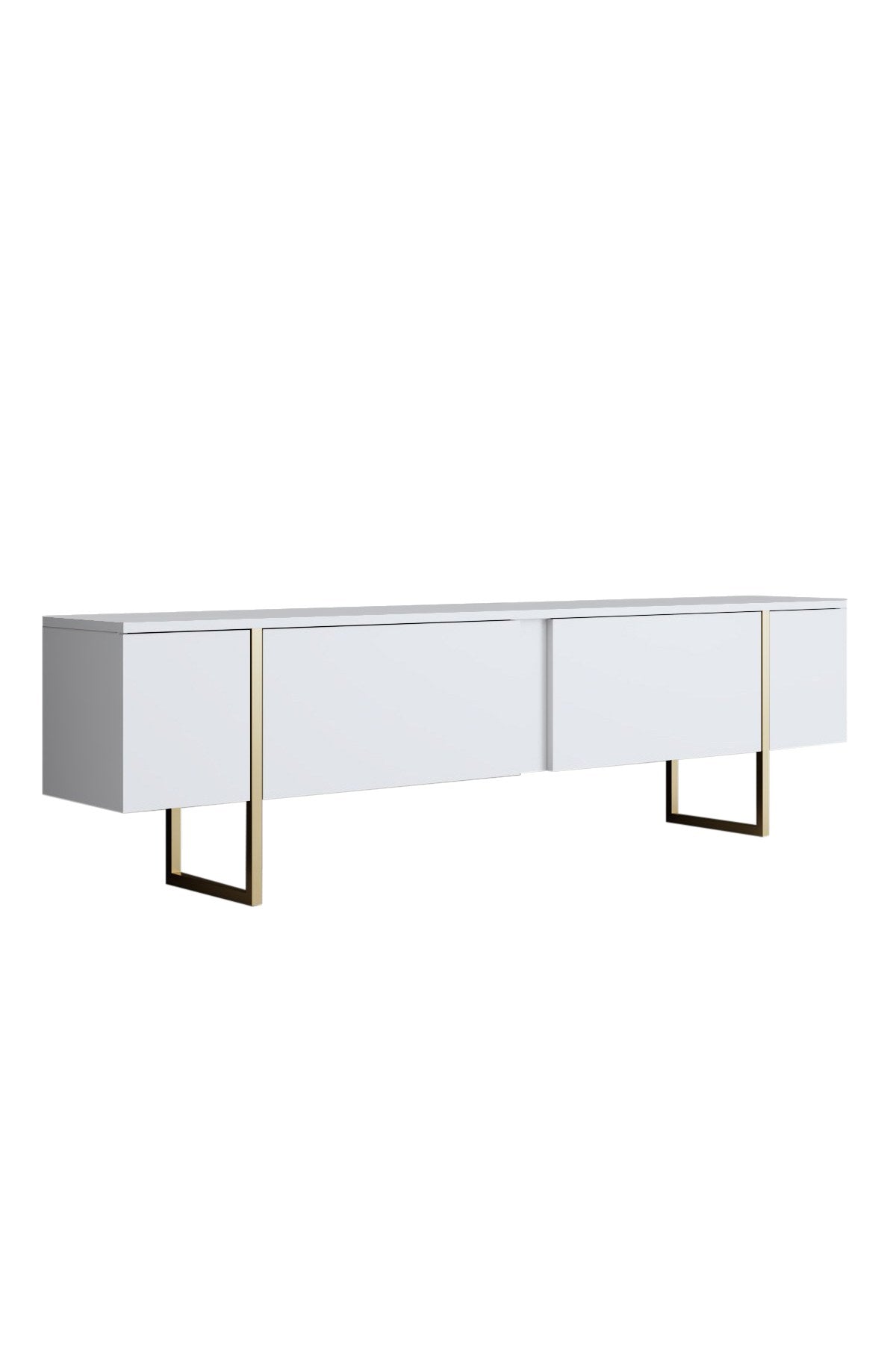 Meubelsets - Meubelset Wit Luxe - Salontafel + TV Meubel + Dressoir - Gouden Frame - Dimehouse