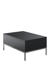 Salontafels - Rechthoekige Salontafel Antraciet Lord 90x60 - Zilver Frame - Dimehouse