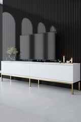 Meubelsets - Meubelset Wit Lord - Salontafel + TV Meubel + Dressoir - Gouden Frame - Dimehouse