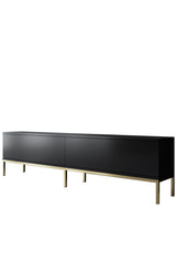 Meubelsets - Meubelset Zwart Lord - Salontafel + TV Meubel + Dressoir - Gouden Frame - Dimehouse
