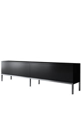 TV Møbel Lord Sort Sølv Melamin 180x47x30 cm