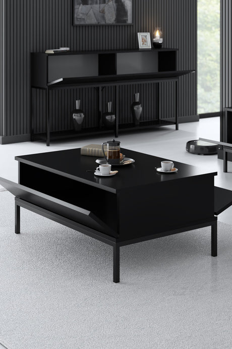 Rektangulært sofabord Black Lord 90x60 - Sort stel