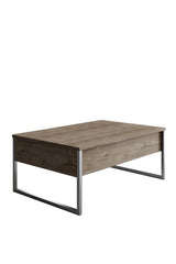 Meubelsets - Meubelset Walnoot Luxe - Salontafel + TV Meubel + Dressoir - Zilver Frame - Dimehouse