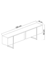 Meubelsets - Meubelset Travertin Luxe - Salontafel + TV Meubel + Dressoir - Zilver Frame - Dimehouse