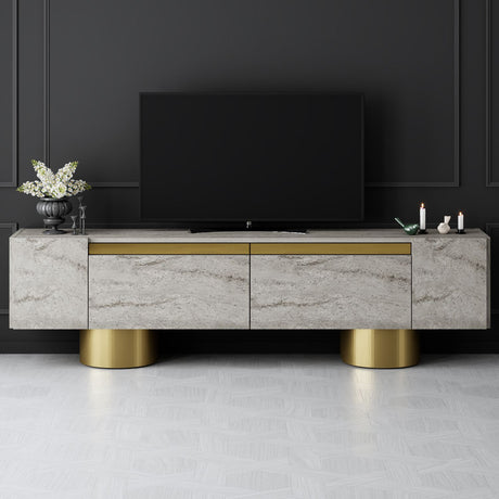 TV Møbler Travertin Bohem 180x50x30 - Gylden Ramme