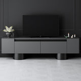 TV Meubels - TV Meubel Antraciet Bohem 180x50x30 - Zwart Frame - Dimehouse