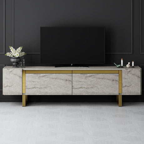 TV Møbler Travertin Yildiz 180x50x30 - Gylden Ramme