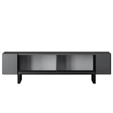 TV Meubels - TV Meubel Antraciet Yildiz 180x50x30 - Zwart Frame - Dimehouse