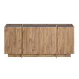 Dorma sidetable in eikenlook 180 cm Atlantic Pine en antraciet Melamine gecoat hout