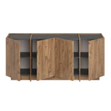 Dorma sidetable in eikenlook 180 cm Atlantic Pine en antraciet Melamine gecoat hout