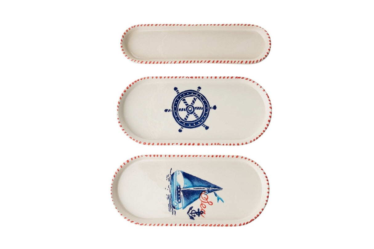 KAHSER14-MARINE Hvid Blå Rød 100% KERAMISK 6 cm bred