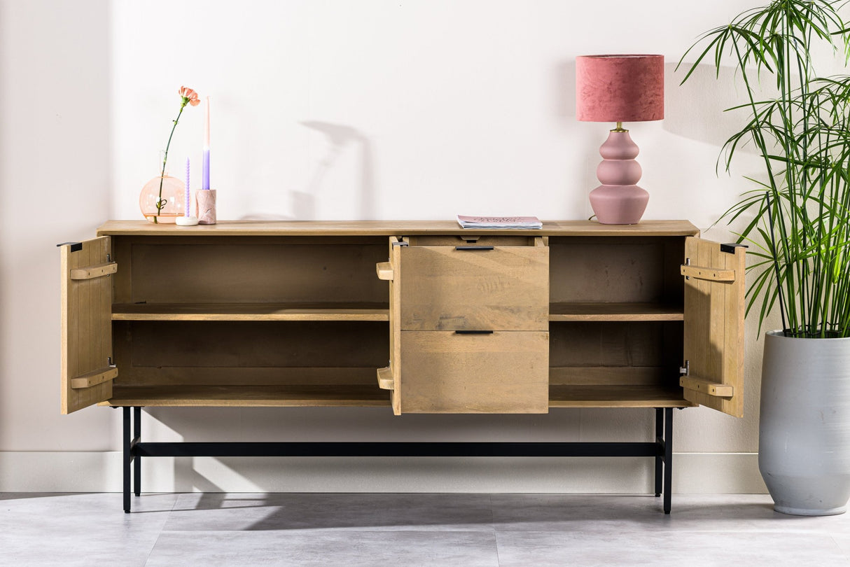 Dressoirs - Dressoir Mangohout Zayn 170x40x82 cm - Dimehouse