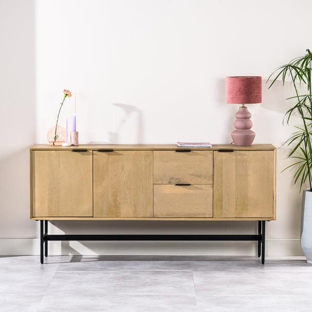 Dressoirs - Dressoir Mangohout Zayn 170x40x82 cm - Dimehouse