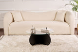 Salontabel Aris Rund 75 cm Glas - Sort Understel 