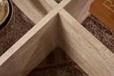Salontabel Aris Rund 75 cm Glas - Travertin Understel 