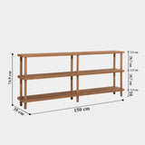 Wandkasten - Boekenkast Raca Atlantisch Dennenhout Melamine 150x74,9x35 cm - Dimehouse
