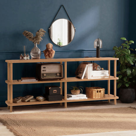 Wandkasten - Wandkast Zen Atlantisch Dennenhout Melamine 180x74,9x35 cm - Dimehouse