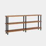 Wandkasten - Wandkast Zen Zwart Atlantisch Dennenhout Melamine 180x74,9x35 cm - Dimehouse