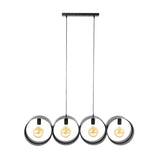 Loftlampe Fons 4-lys ringe metal sort 