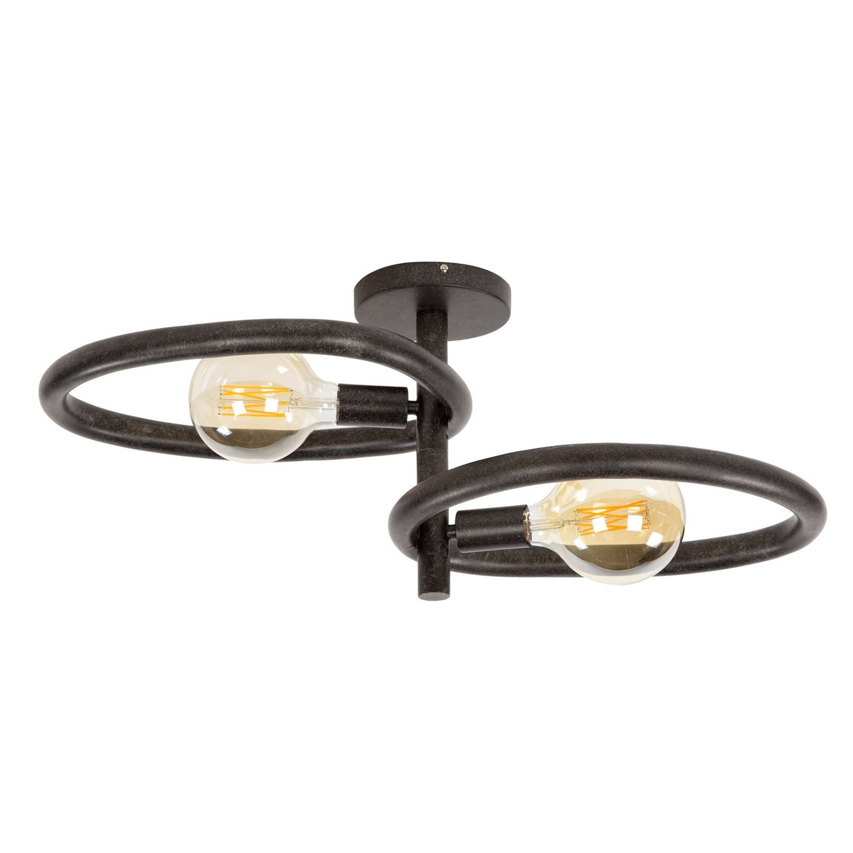 Loftslamp Nova Duo 2-lys - Sort Metal 