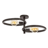 Loftslamp Nova Duo 2-lys - Sort Metal 