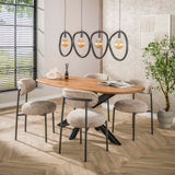 Hængelampe Nova 4-lys Sort Metal 140 cm 