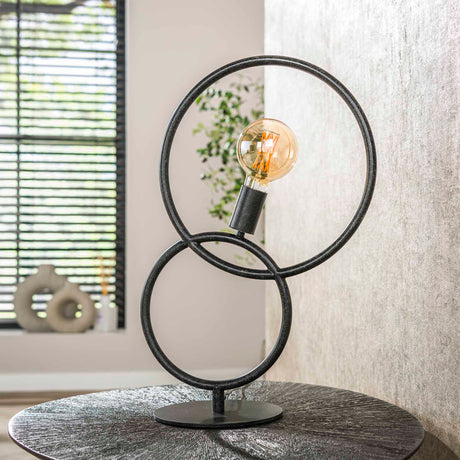 Bordlampe Bue 1-lys – Sort Metal 