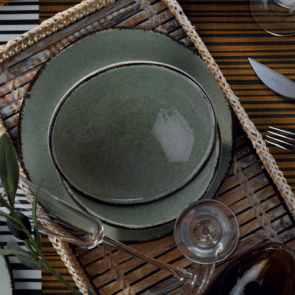 CXEO24Y2730P03 Grøn 100% PORCELÆN