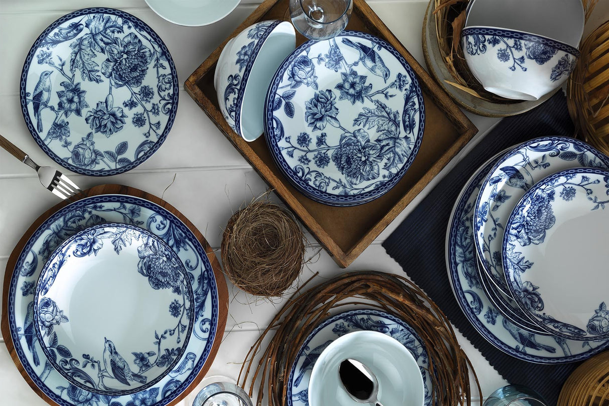 ZG24Y2420939016 Blå Hvid 100% PORCELÆN