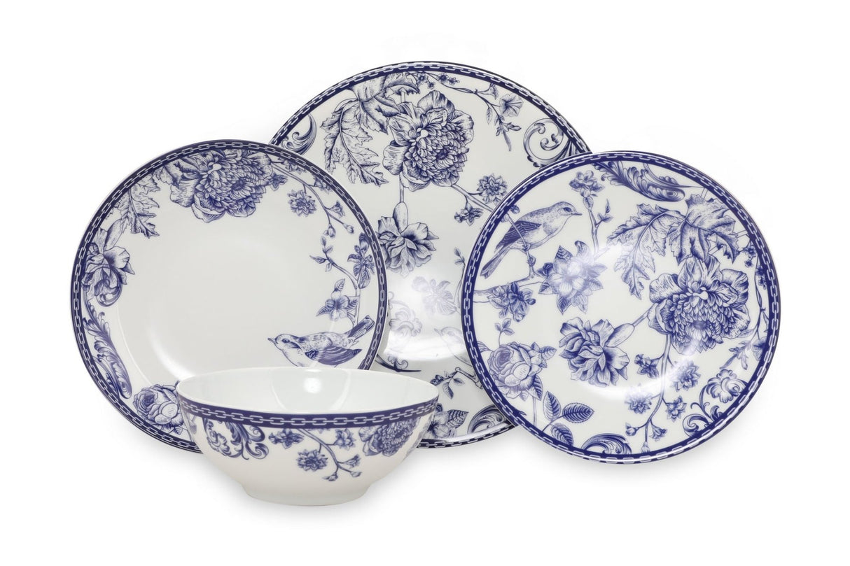 ZG24Y2420939016 Blå Hvid 100% PORCELÆN