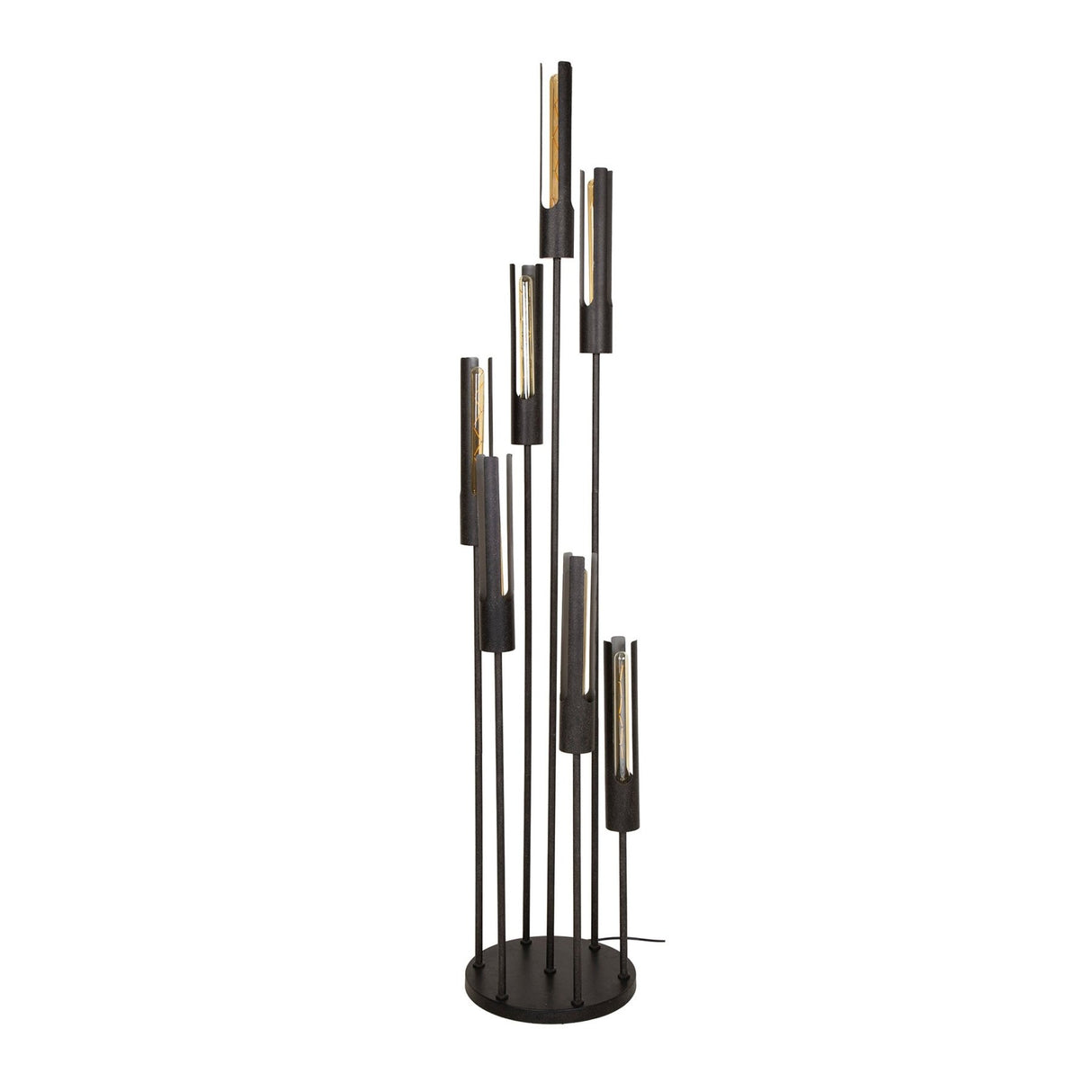 Gulvlampe Judy 7-lys trinvis sort 