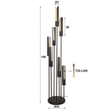 Gulvlampe Judy 7-lys trinvis sort 