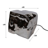 Bordlampe Rocks DH Interiør Forkromet LxBxH 44x34x34 Glas Hvid fotostørrelsesindikation