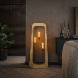 Vloerlampen - Vloerlamp organisch Akira mangohout 3L - Dimehouse