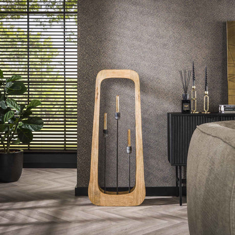 Gulvlampe økologisk Akira mangotræ 3L