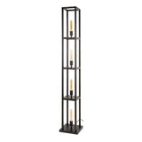 Industriel gulvlampe Ardon 4-lys - Sort metal 