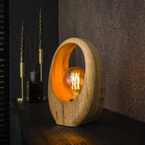 Bordlampe økologisk Brenn mangotræ 30 cm