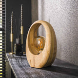 Bordlampe økologisk Brenn mangotræ 30 cm