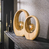 Bordlampe økologisk Brenn mangotræ 30 cm