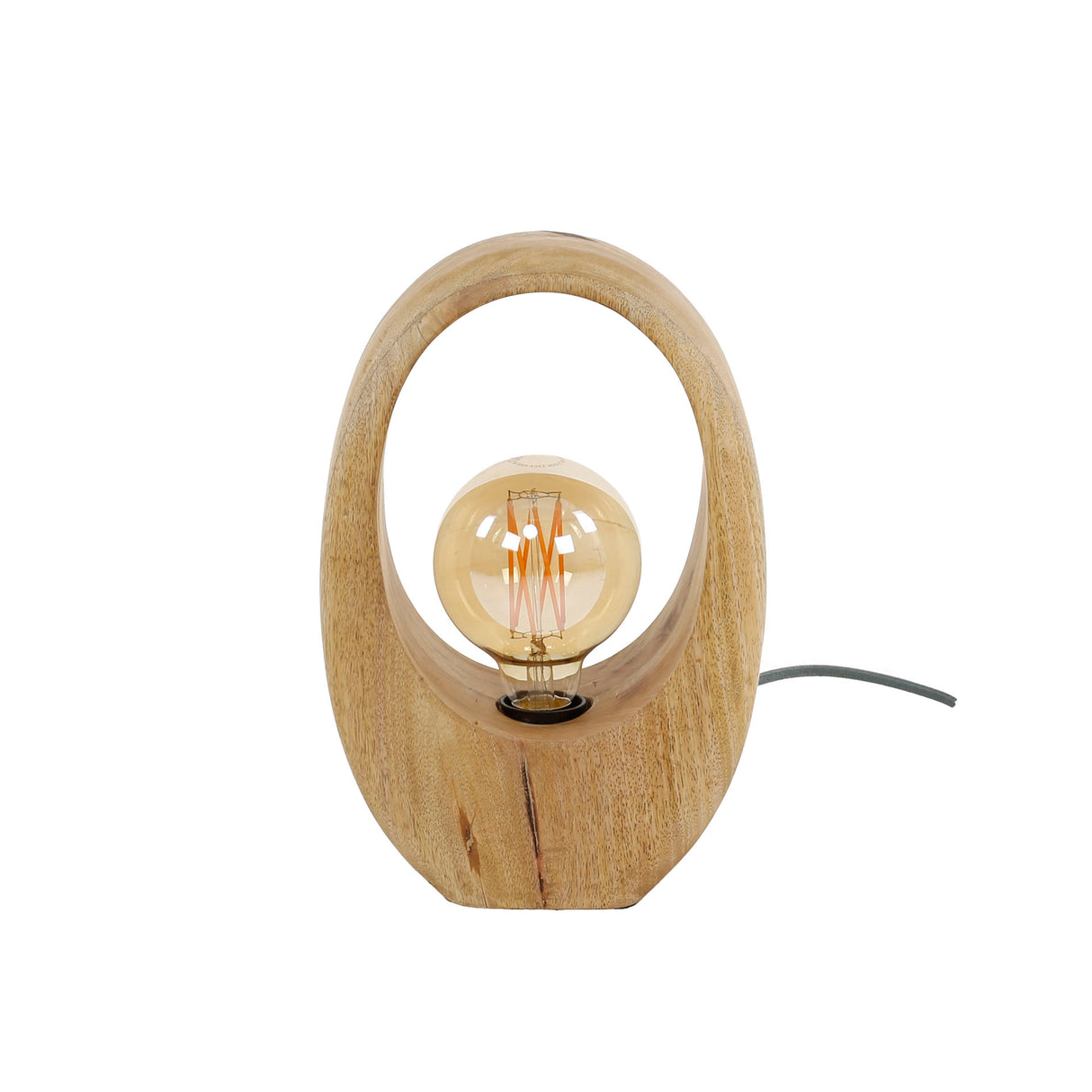 Bordlampe økologisk Brenn mangotræ 30 cm