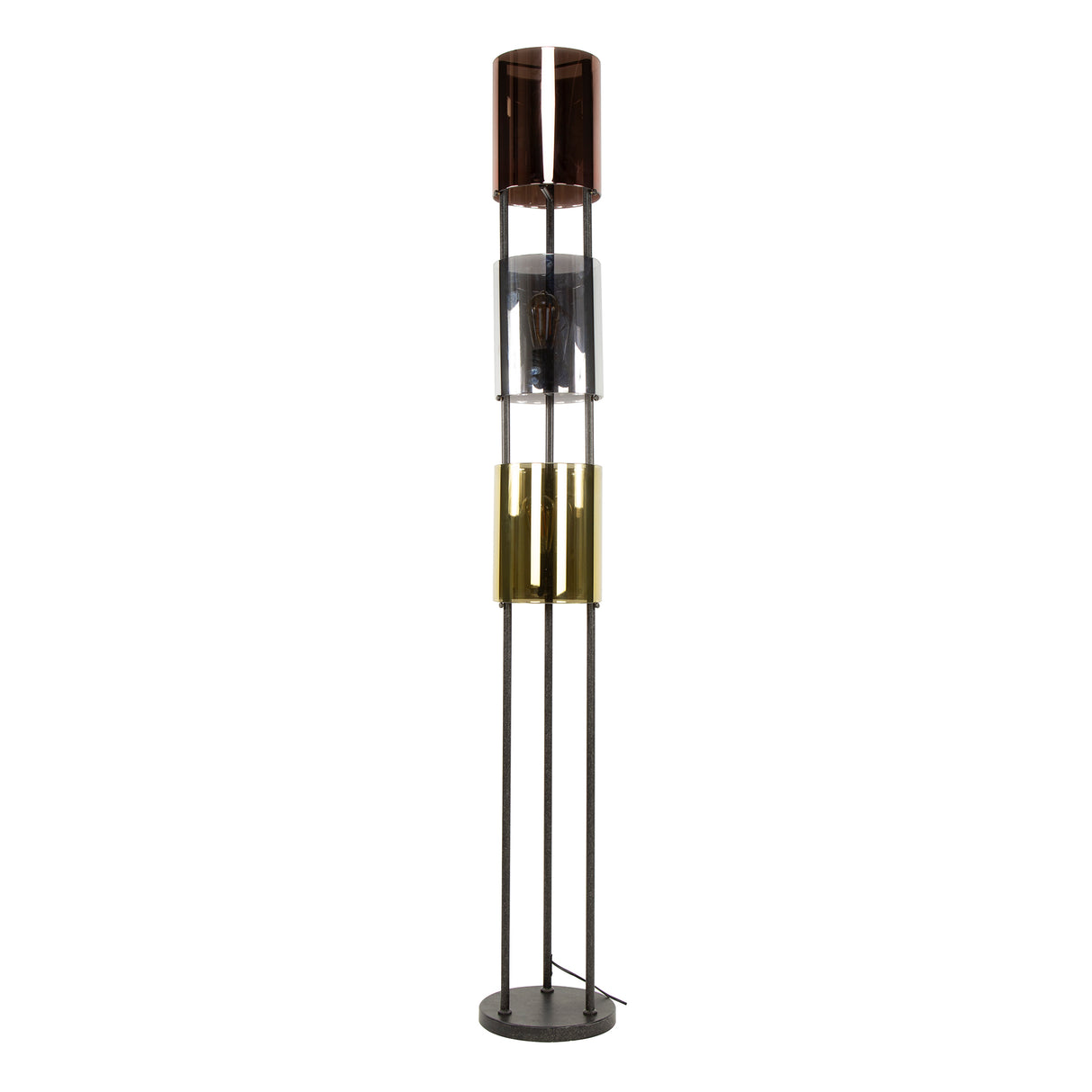 Væglampe Nox 3-lys Sort Metal 175 cm 