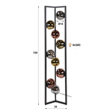 Vloerlamp - Industriële Vloerlamp Ada 9 - lichts Gekleurd Glas Hoek - Dimehouse