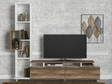 TV møbelsæt Tulip Hvid Valnød Melamin 160x166,7x29,5 cm