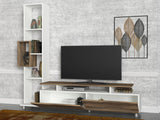 TV møbelsæt Tulip Hvid Valnød Melamin 160x166,7x29,5 cm