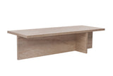 Rechthoekige salontafel Portland travertin melamine 120x45x30 cm